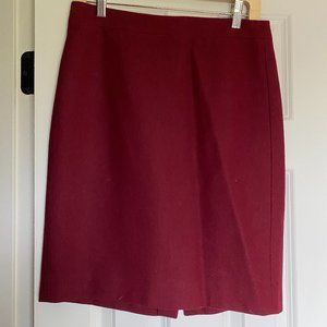J. Crew "The Pencil Skirt" in Merlot